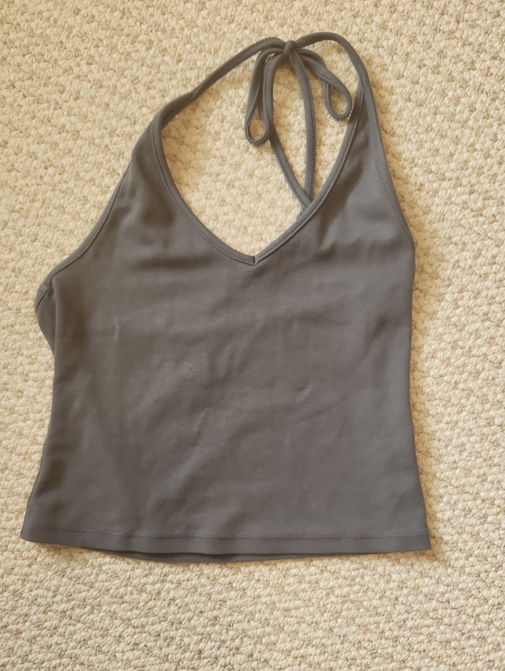 wild fable Charcoal V-Neck Halter Tank Top